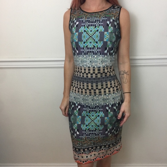 Clover Canyon Dresses & Skirts - Clover Canyon Printed Sleeveless Scuba Flaw Dress